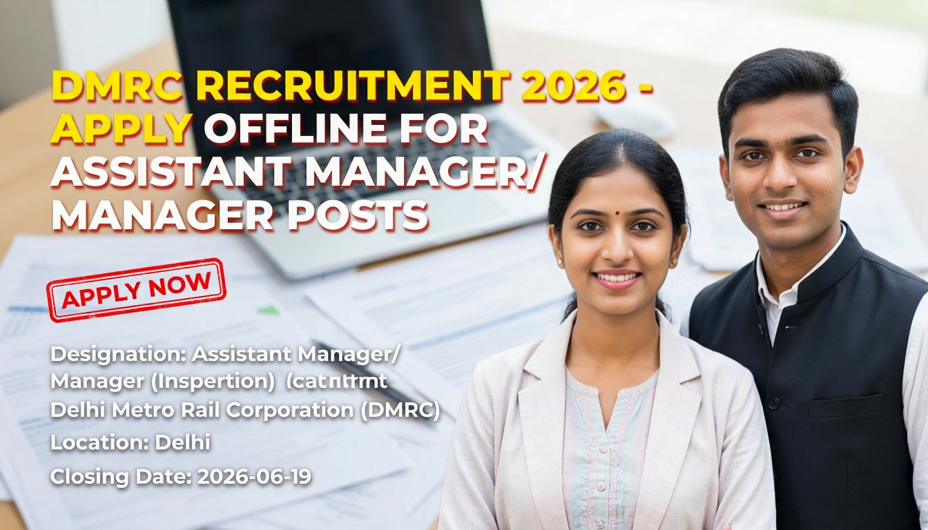 DMRC Assistant Manager Manager Inspection 2026 recruitment notification