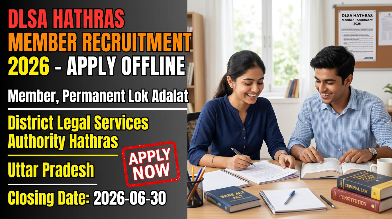 DLSA Hathras Member Recruitment 2026 notification for Permanent Lok Adalat positions