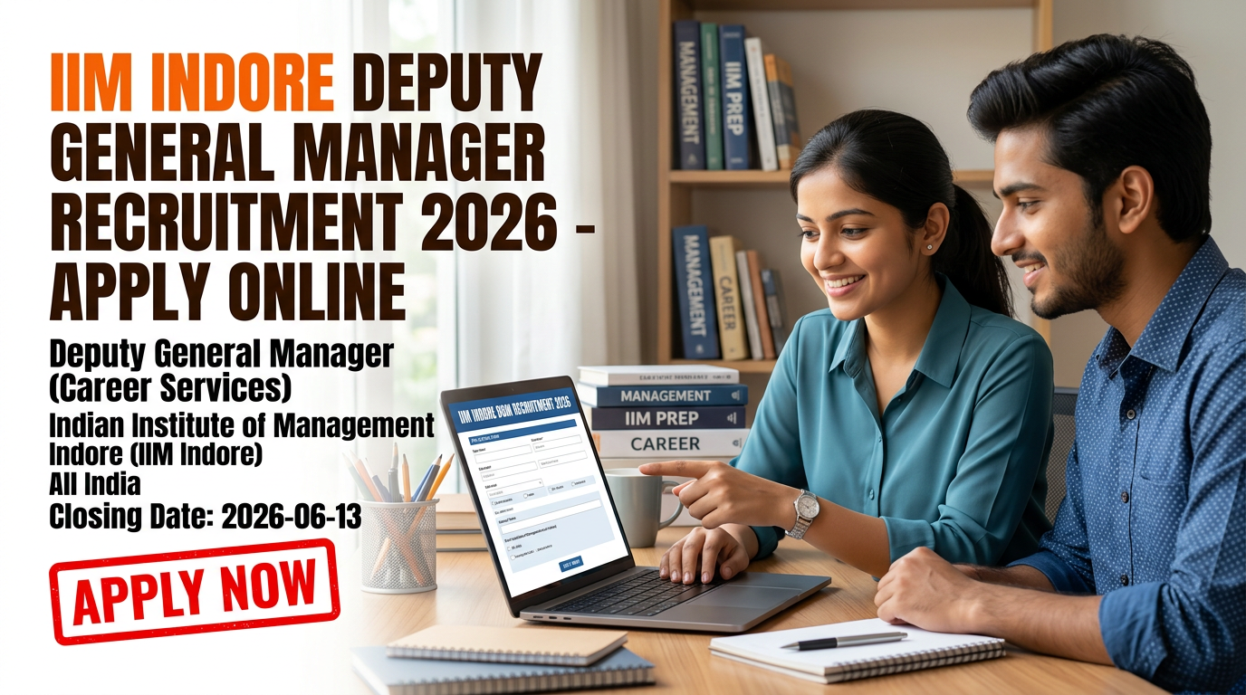 IIM Indore Deputy General Manager Career Services recruitment 2026 notification