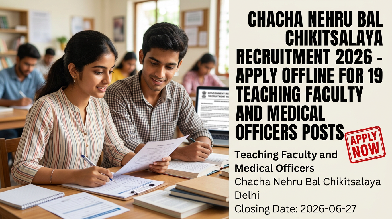 Chacha Nehru Bal Chikitsalaya Recruitment 2026 for Teaching Faculty and Medical Officers