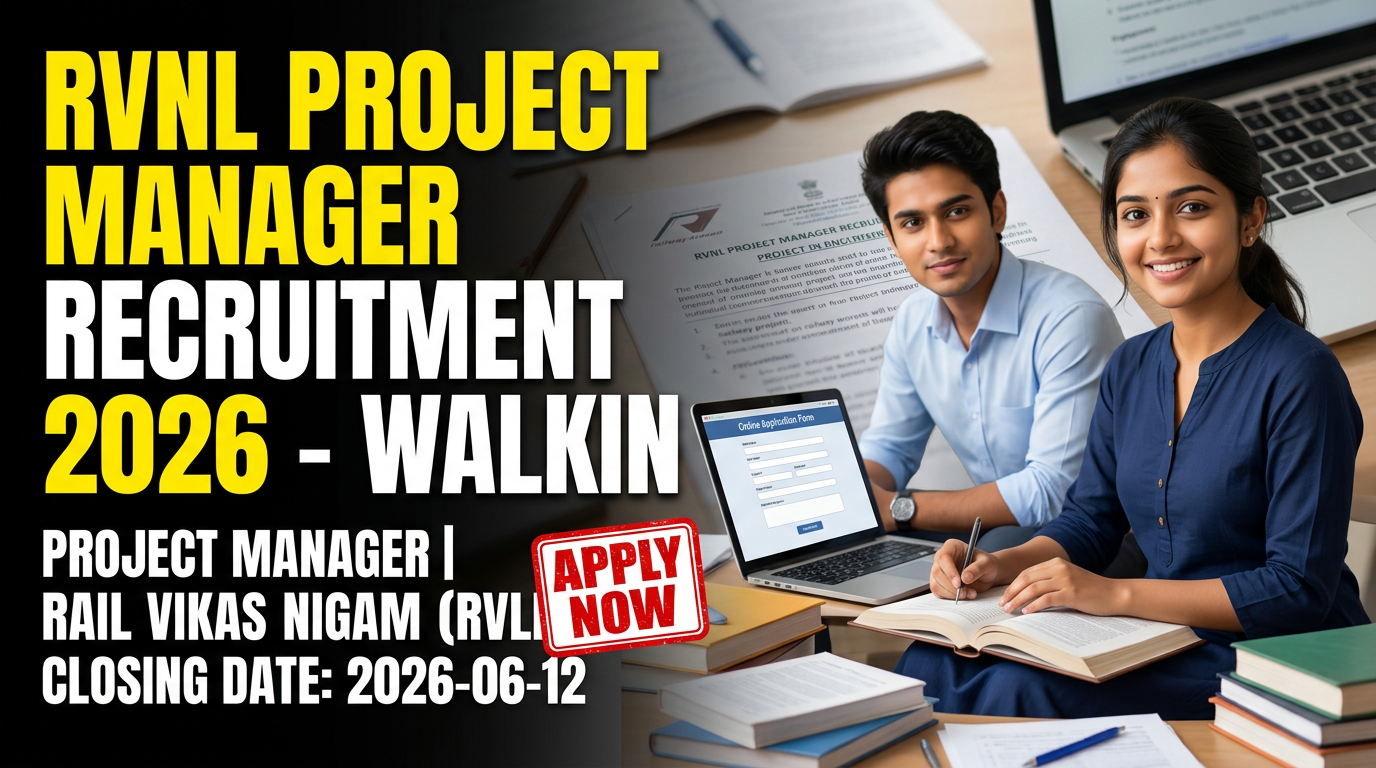 RVNL Project Manager Recruitment 2026 walk-in interview notification