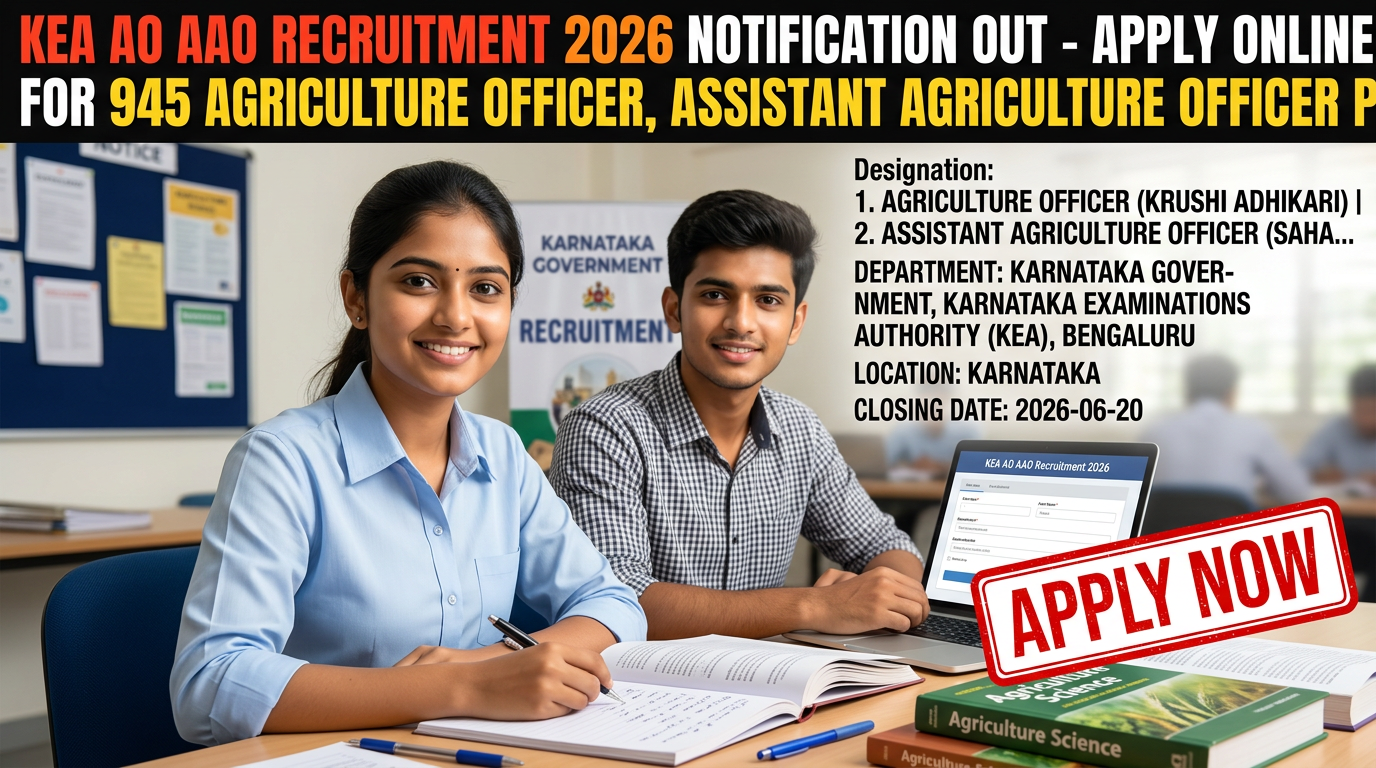 KEA Agriculture Officer Recruitment 2026 notification for 257 posts