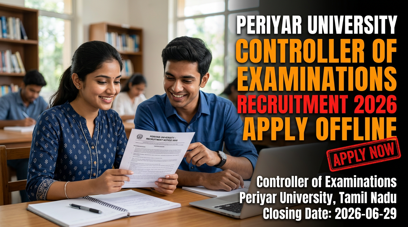Periyar University Controller of Examinations Recruitment 2026 notification