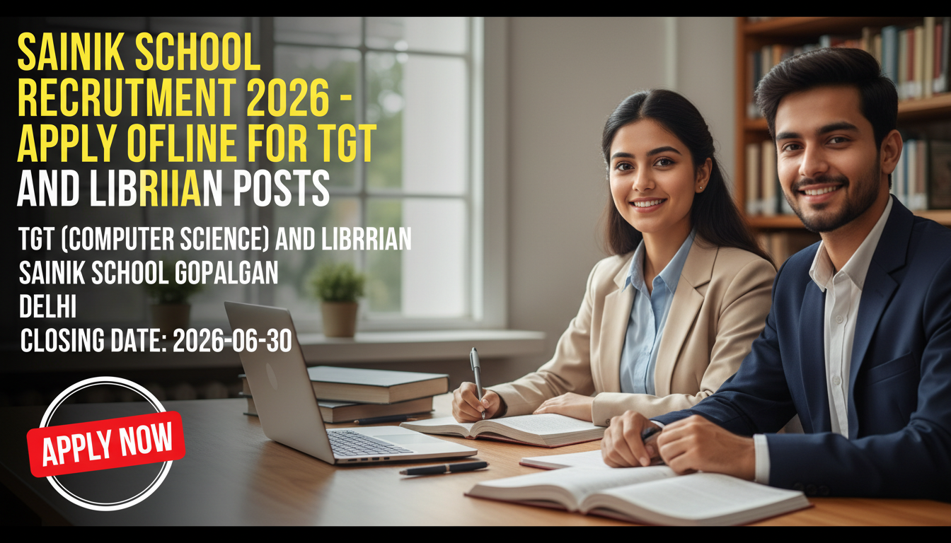 Sainik School Gopalganj TGT and Librarian recruitment 2026 notification