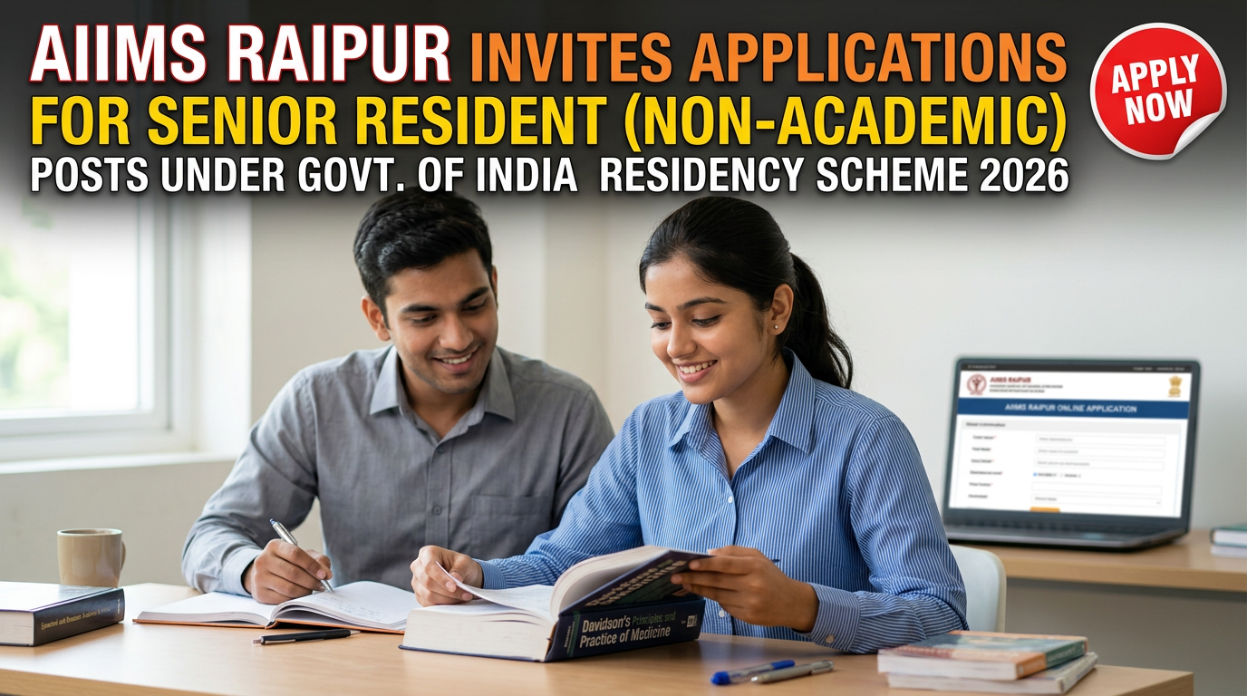 AIIMS Raipur Senior Resident Non-Academic Recruitment 2026 notification