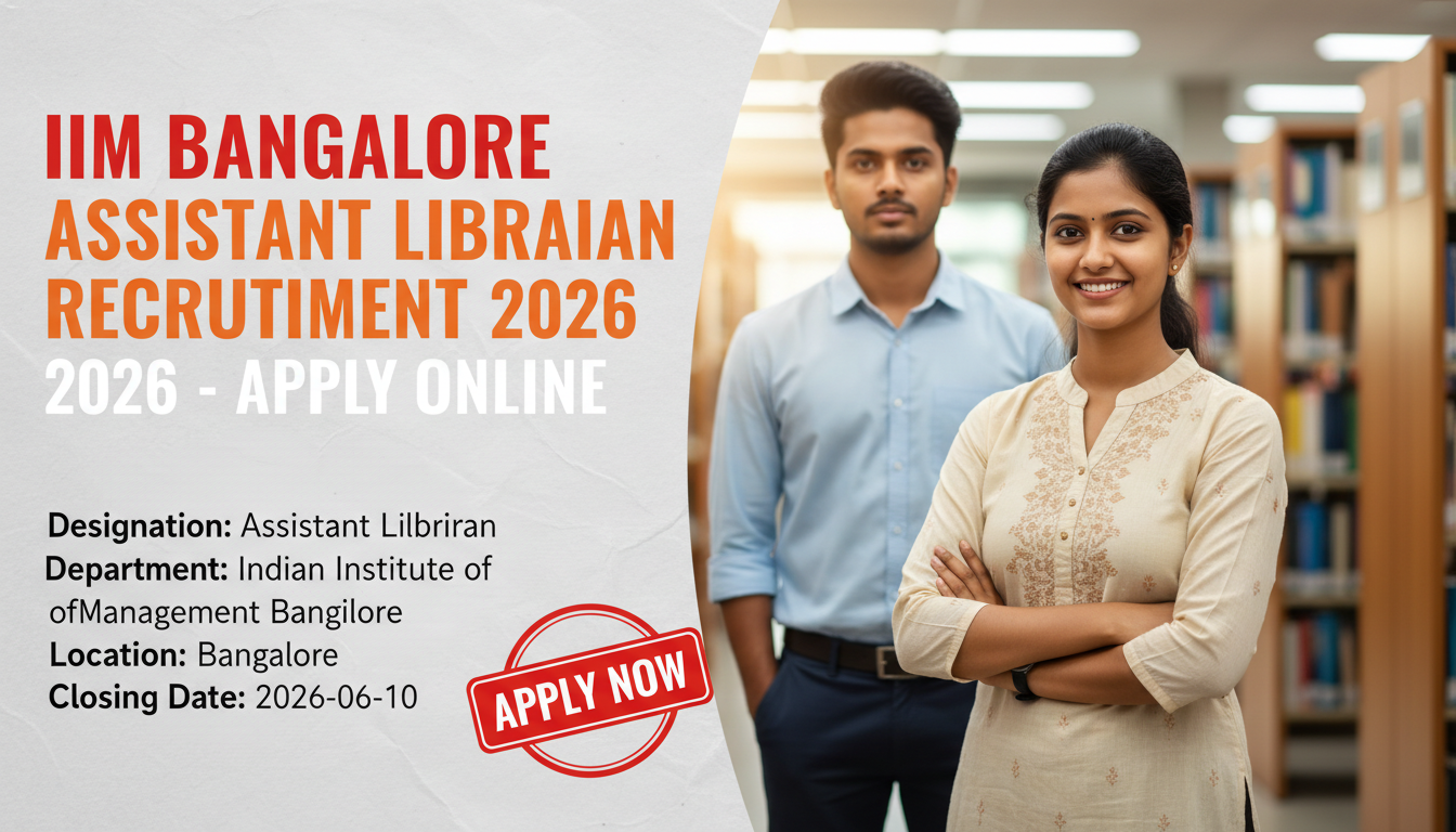 IIM Bangalore Assistant Librarian Recruitment 2026 official notification