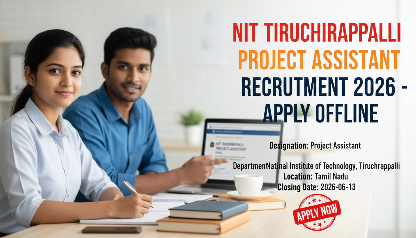 NIT Tiruchirappalli Project Assistant Recruitment 2026 official notification
