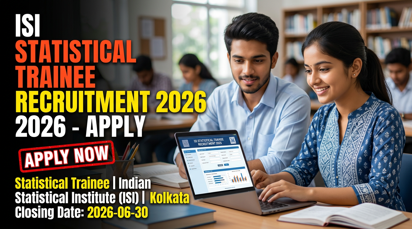 Indian Statistical Institute Kolkata Statistical Trainee Recruitment 2026 notification