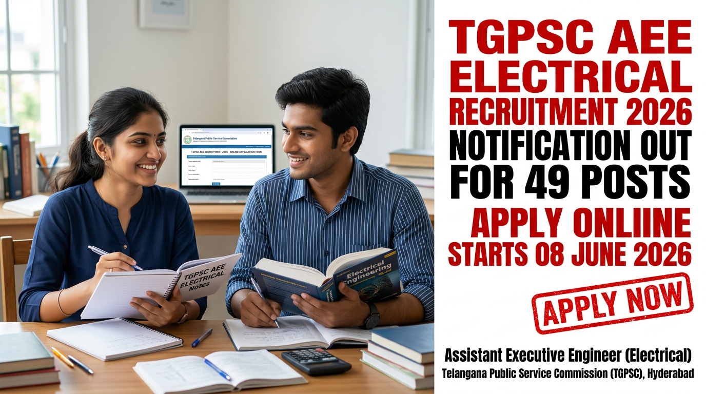 TGPSC Assistant Executive Engineer Electrical Recruitment 2026 notification for 49 posts