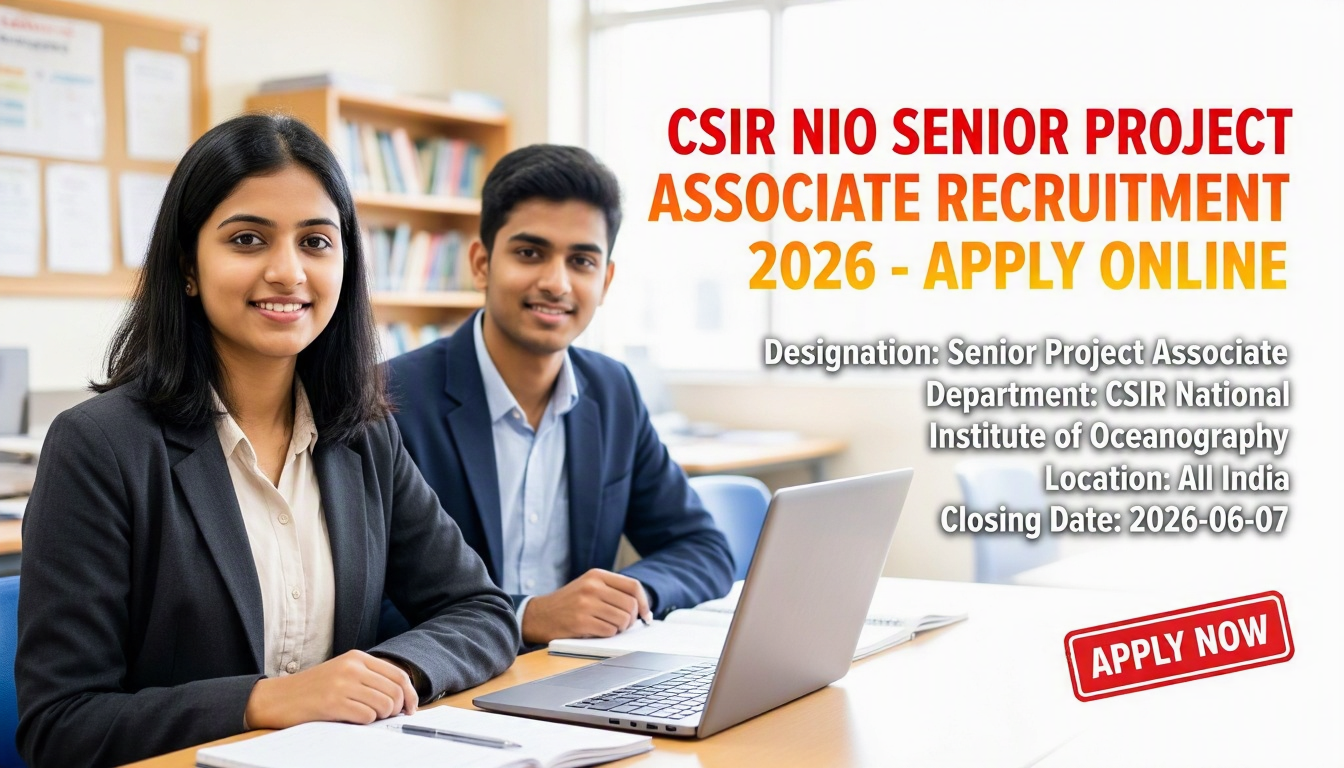 CSIR NIO Senior Project Associate Recruitment 2026 official notification