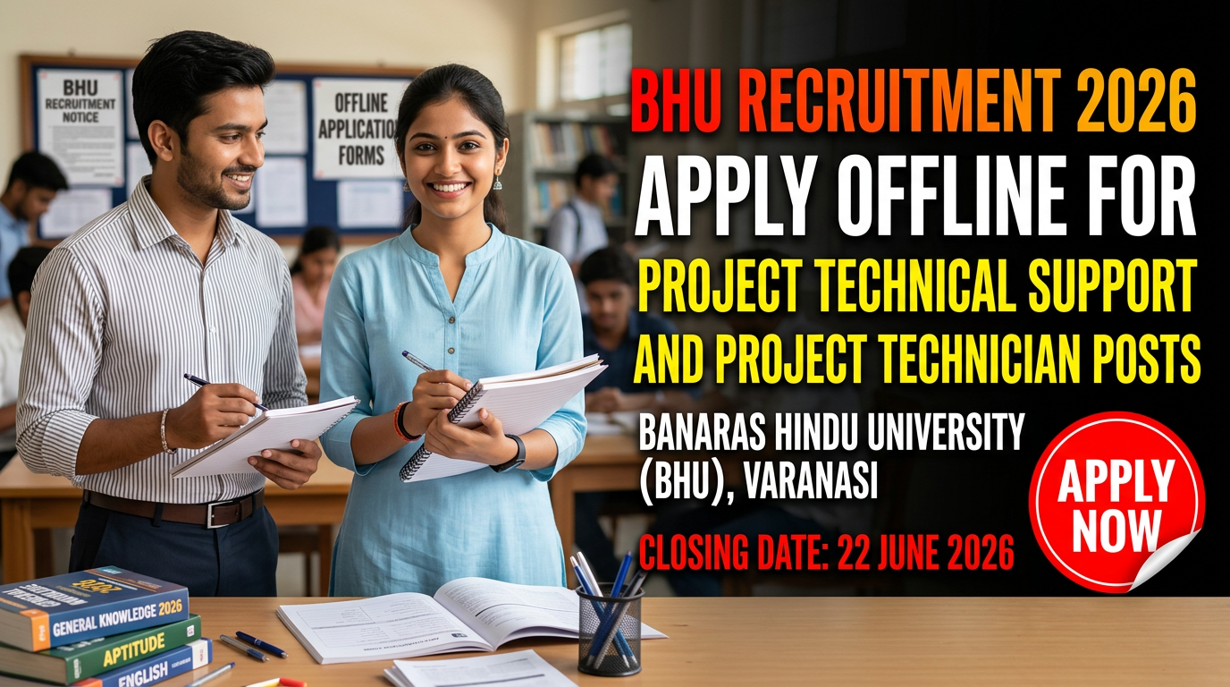 BHU Recruitment 2026 Project Technical Support and Technician posts notification
