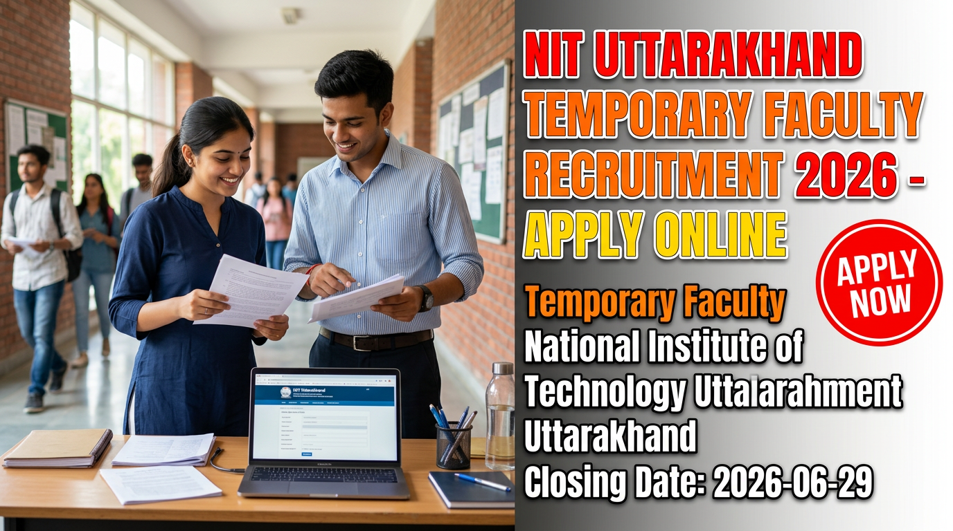 NIT Uttarakhand Temporary Faculty Recruitment 2026 notification for 5 posts
