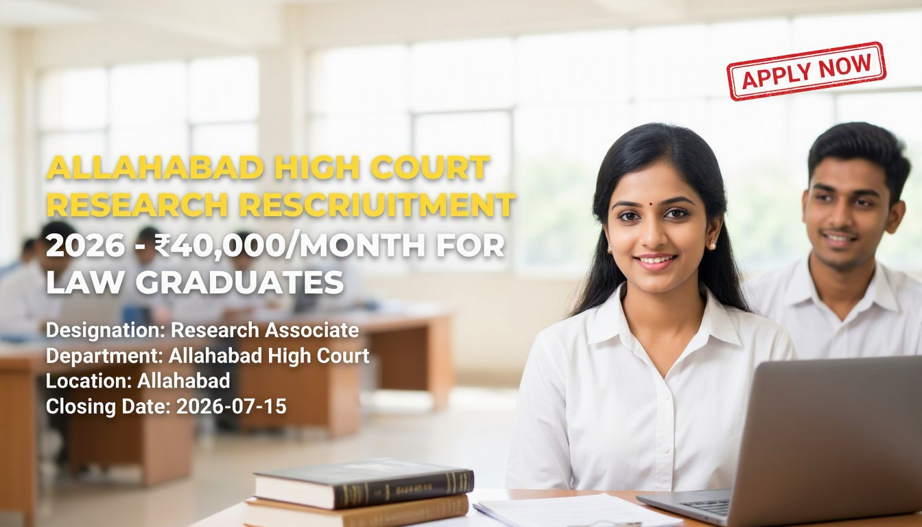 Allahabad High Court Research Associate recruitment 2026 official notification
