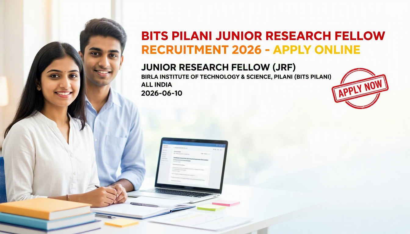 Bits Pilani Junior Resea — Fellow Jrf Recruitment 2026