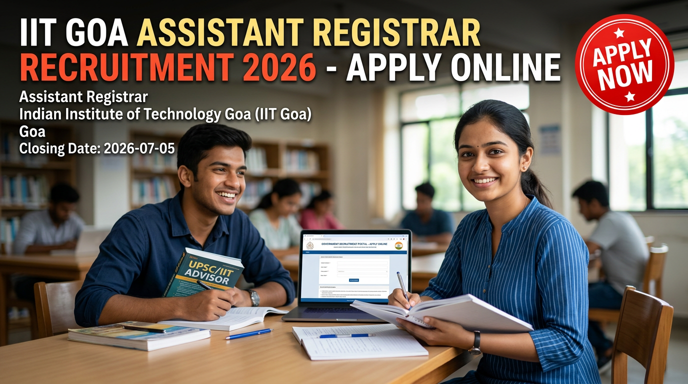 IIT Goa Assistant Registrar Recruitment 2026 official notification and application details