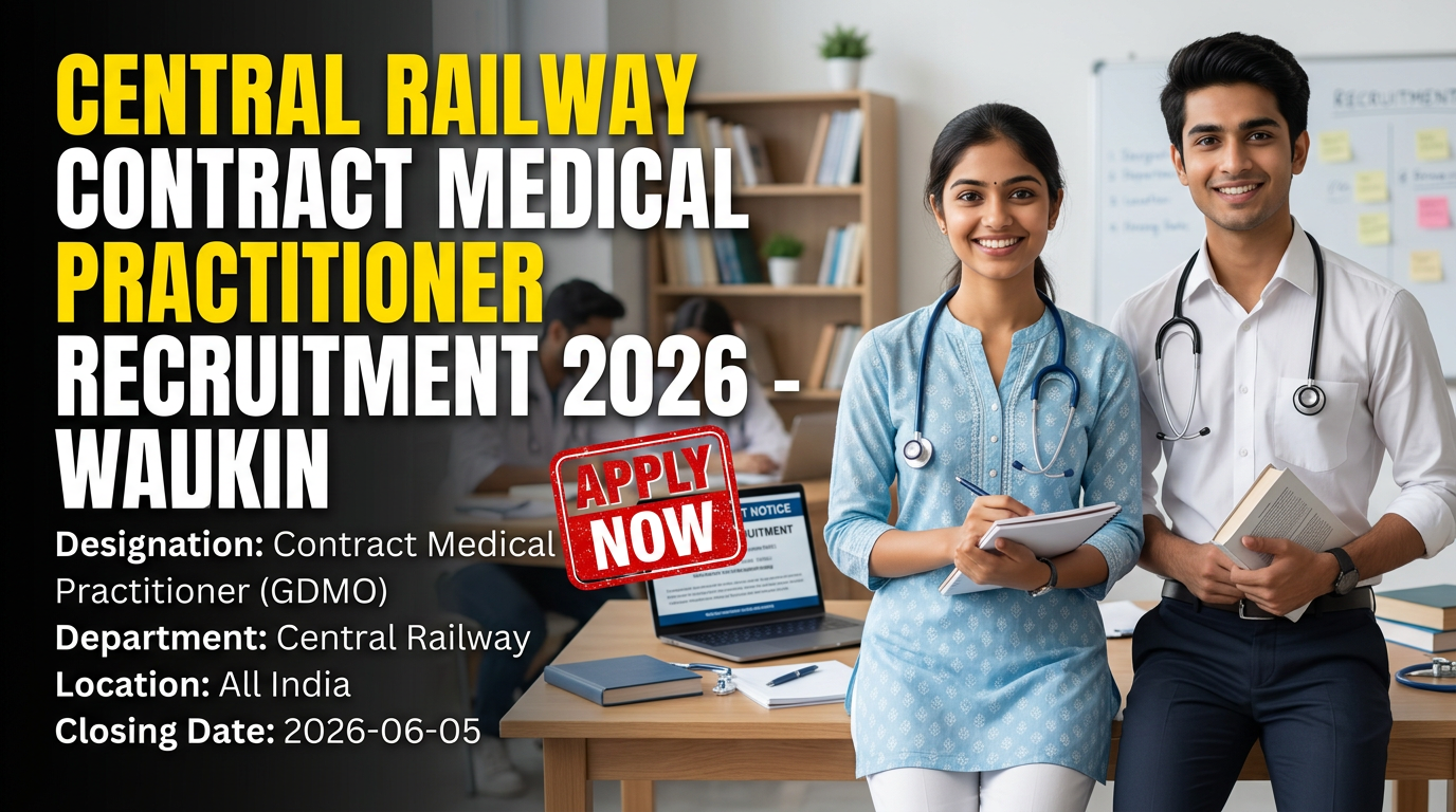 Central Railway Contract Medical Practitioner GDMO Recruitment 2026 notification