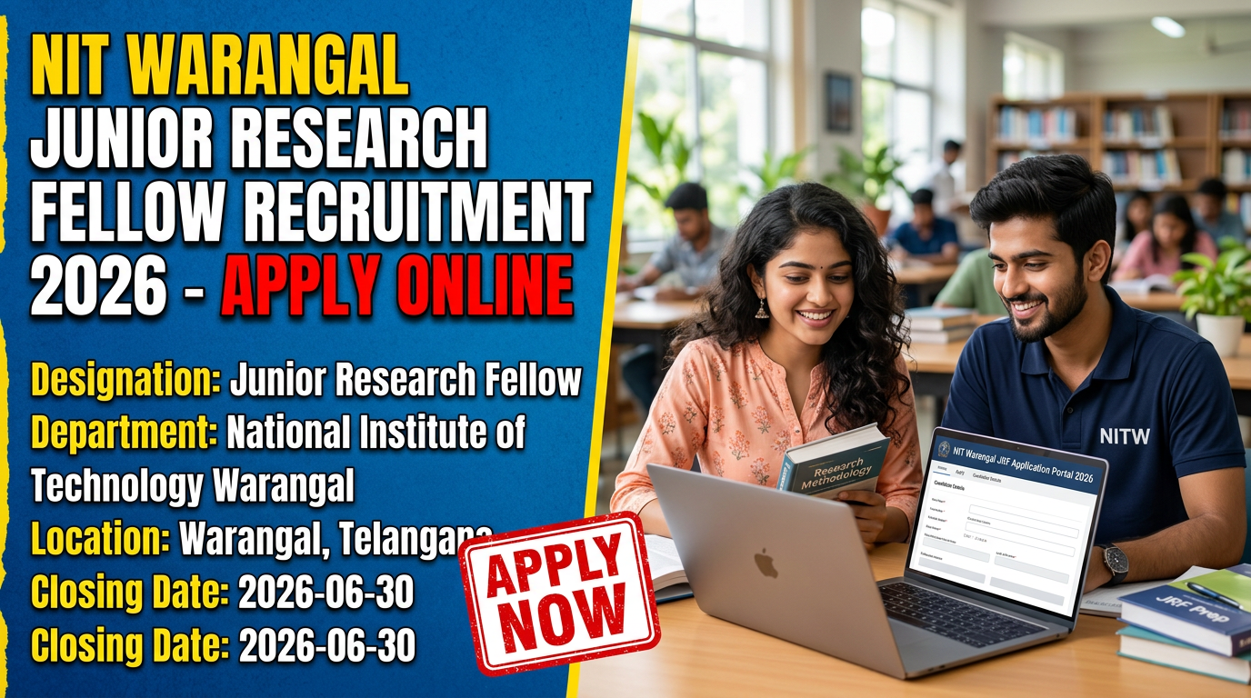 NIT Warangal Junior Research Fellow Recruitment 2026 official notification