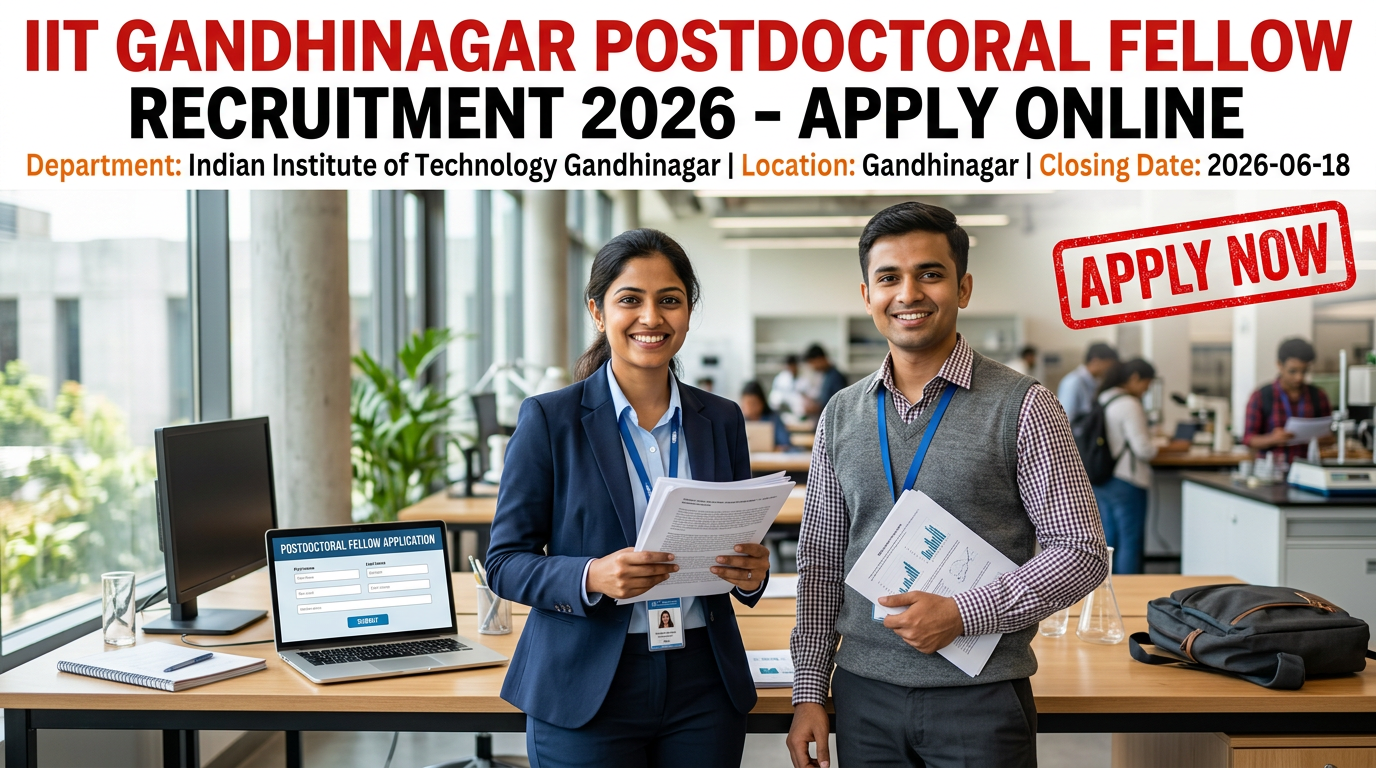 IIT Gandhinagar Postdoctoral Fellow Recruitment 2026 official notification
