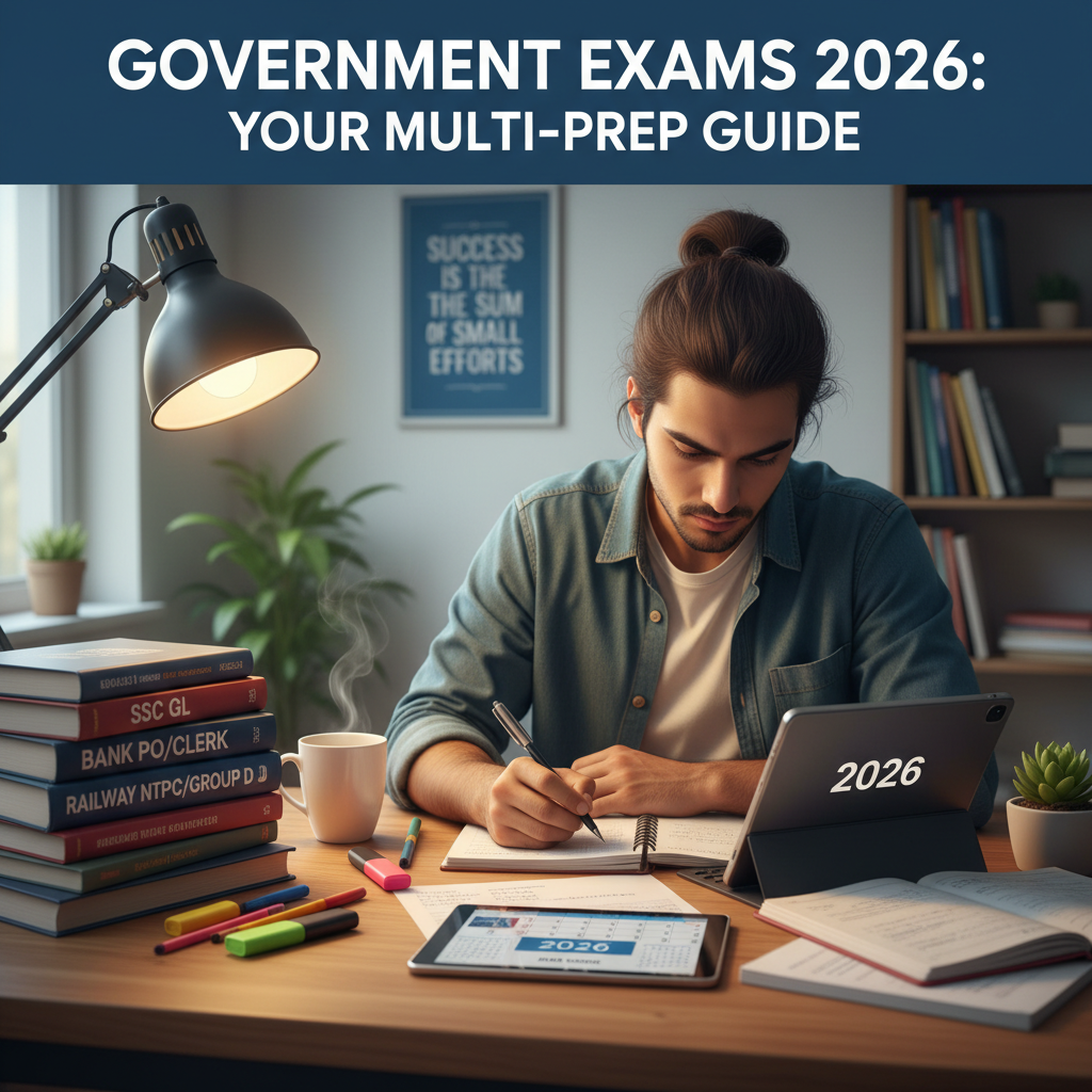 एक साथ कितनी सरकारी परीक्षाओं की तैयारी कर सकते हैं? 2026 की सही Strategy