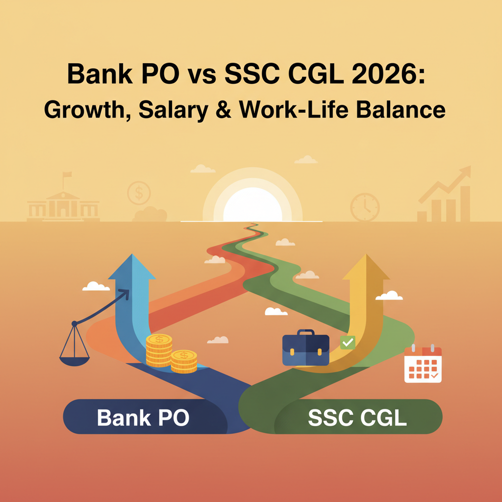 Bank PO vs SSC CGL 2026: Growth, Salary & Work-Life Balance