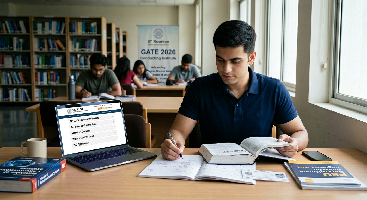 GATE 2026: Admit Card, Two-Paper Rules, Scorecard Validity & PSU Use Cases