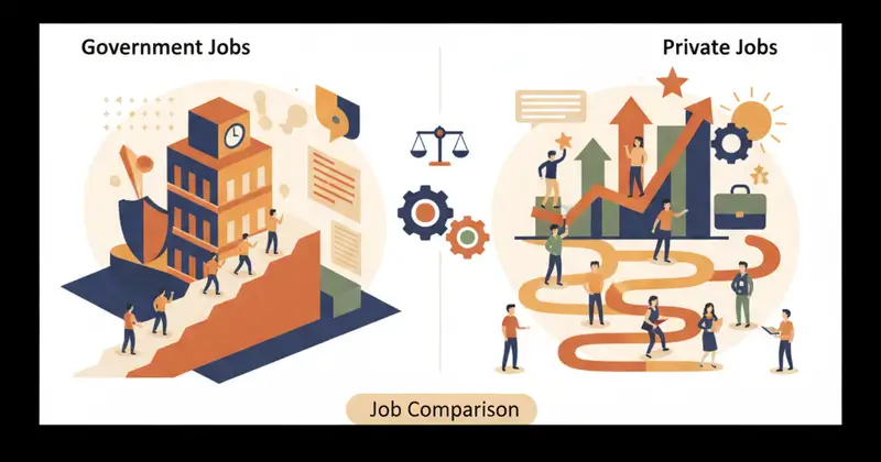 Here's an illustration that fits your description for the blog article "Government vs Private…