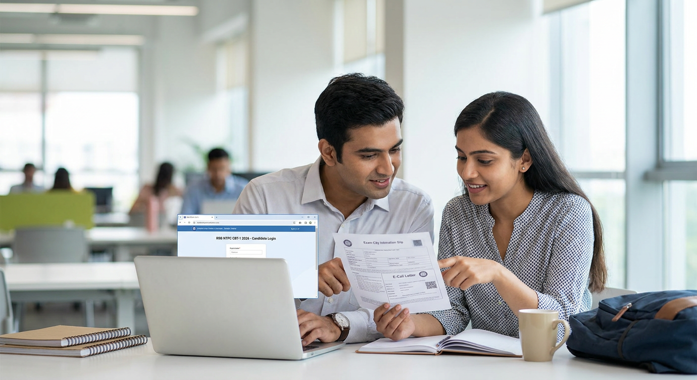 RRB NTPC Undergraduate CBT 1 Exam Date 2026 — City Intimation & E‑Call Details