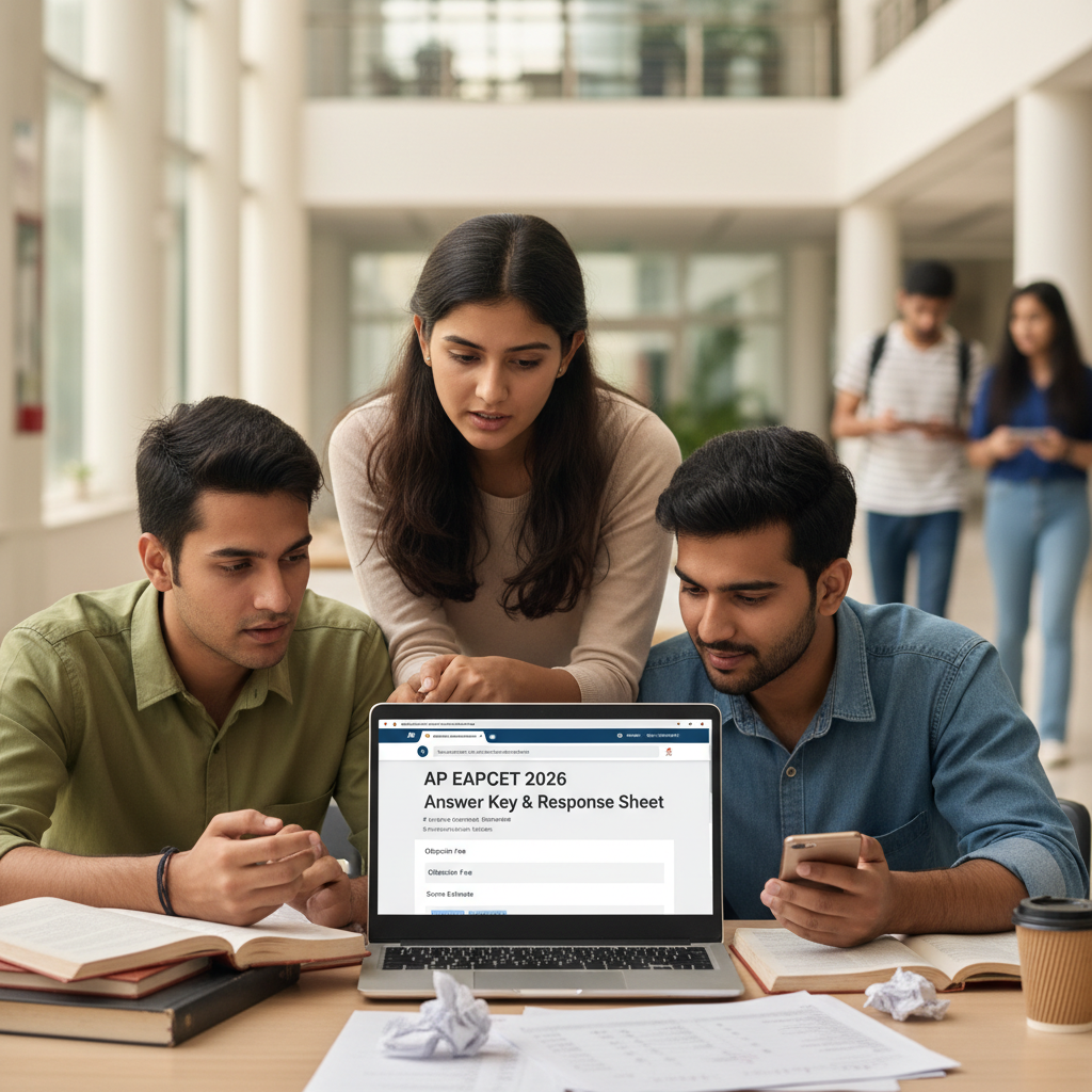 Here's an image that captures the moment of anticipation after a significant exam, focusing on the…