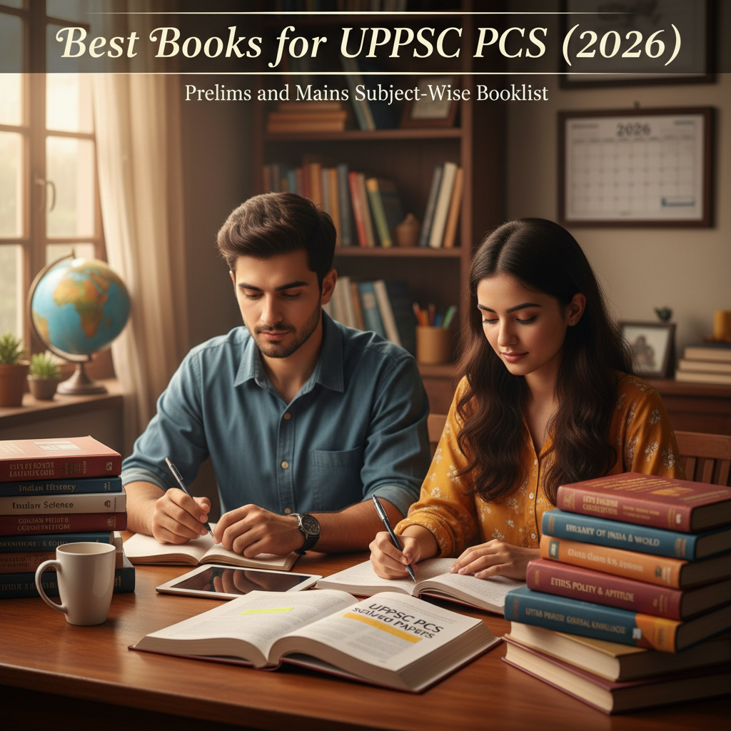 Best Books for UPPSC PCS (2026): Prelims and Mains Subject-Wise Booklist
