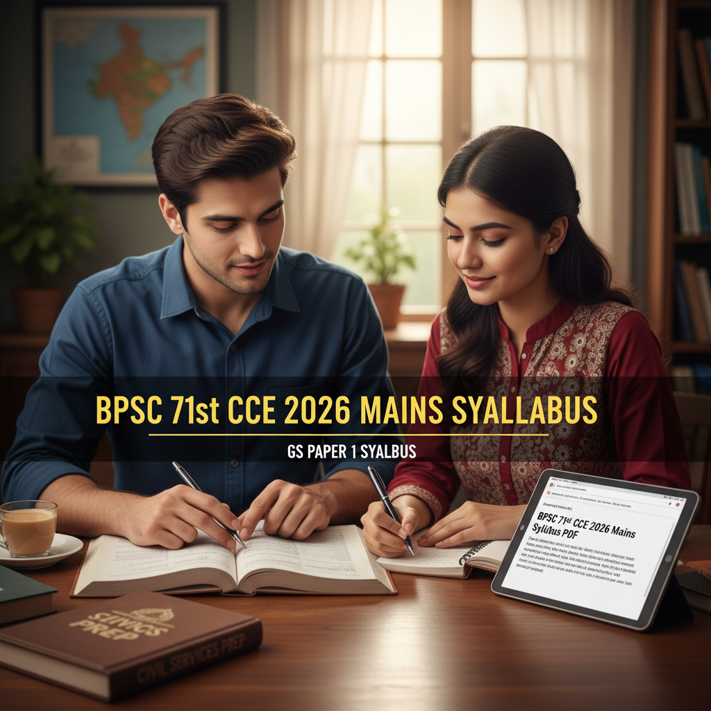 BPSC 71st CCE 2026 Mains Syllabus PDF: GS, Optional, Essay and Marks Breakdown