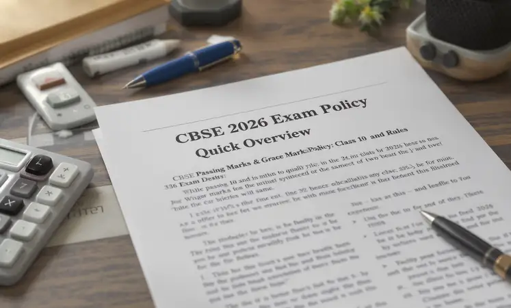 CBSE Passing Marks & Grace Marks Policy 2026: Class 10 and 12 Rules