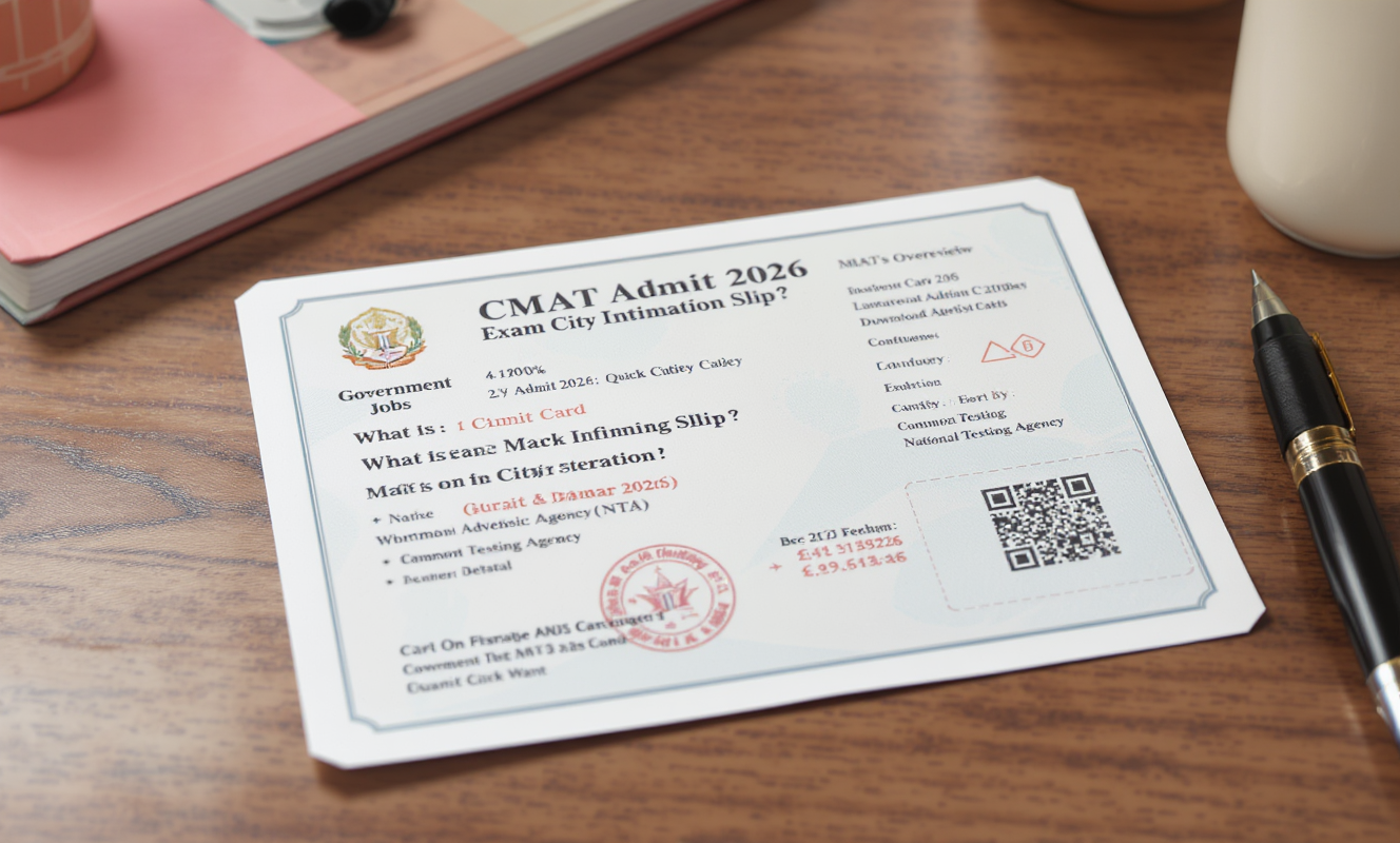 CMAT Admit Card 2026 Download Link &amp;amp; Exam City Slip