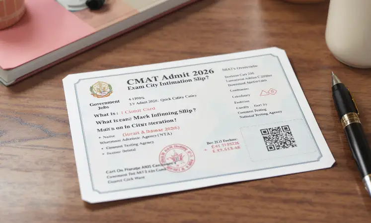 CMAT Admit Card 2026 Download Link & Exam City Slip