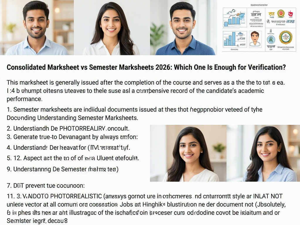 Consolidated Marksheet vs Semester Marksheets 2026: Which One Is Enough for Verification?