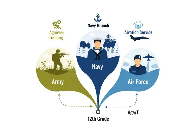 Defence Jobs After 12th in 2026: Army, Navy, Air Force Agniveer Options
