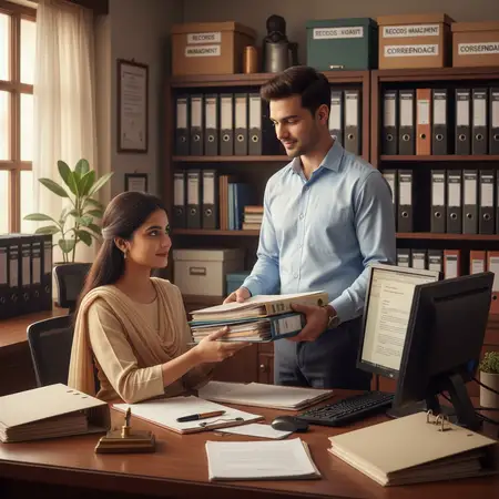 यहाँ "मुख्य जिम्मेदारियां:" अनुभाग के लिए एक प्रासंगिक, फोटोजेनिक संपादकीय छवि…
