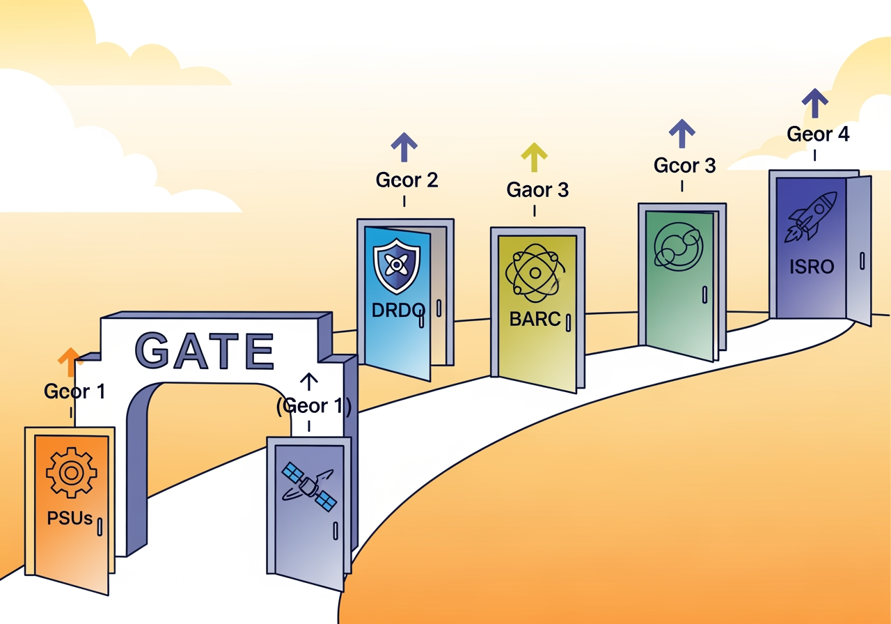 GATE के जरिए सरकारी नौकरी 2026: PSU, DRDO, BARC, ISRO विकल्प