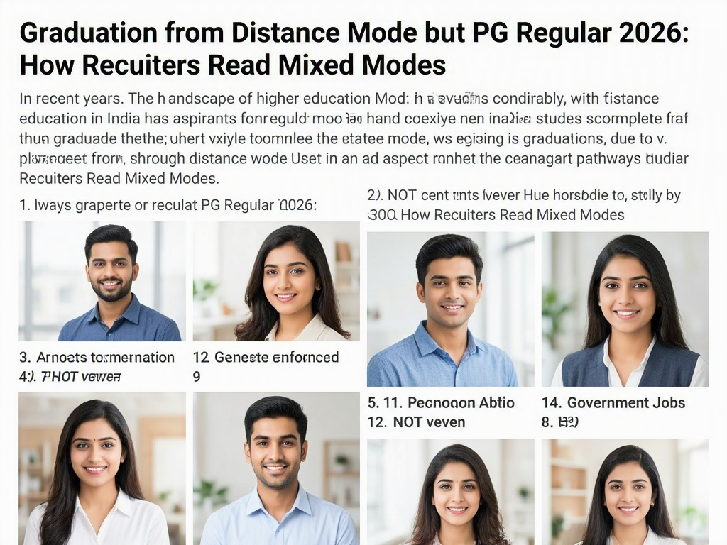 Graduation from Distance Mode but PG Regular 2026: How Recruiters Read Mixed Modes