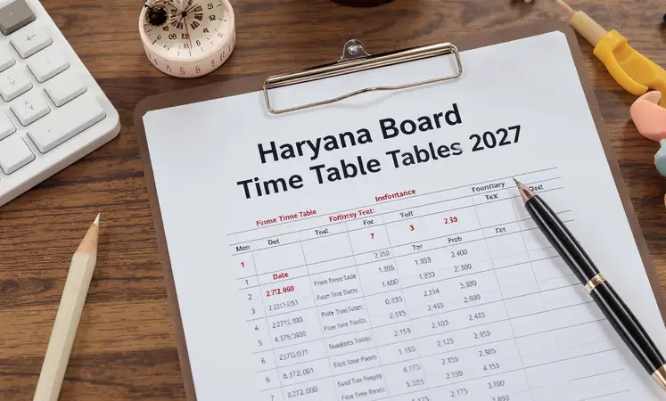 Haryana Board Time Table 2027 for Class 10 and 12: PDF Download