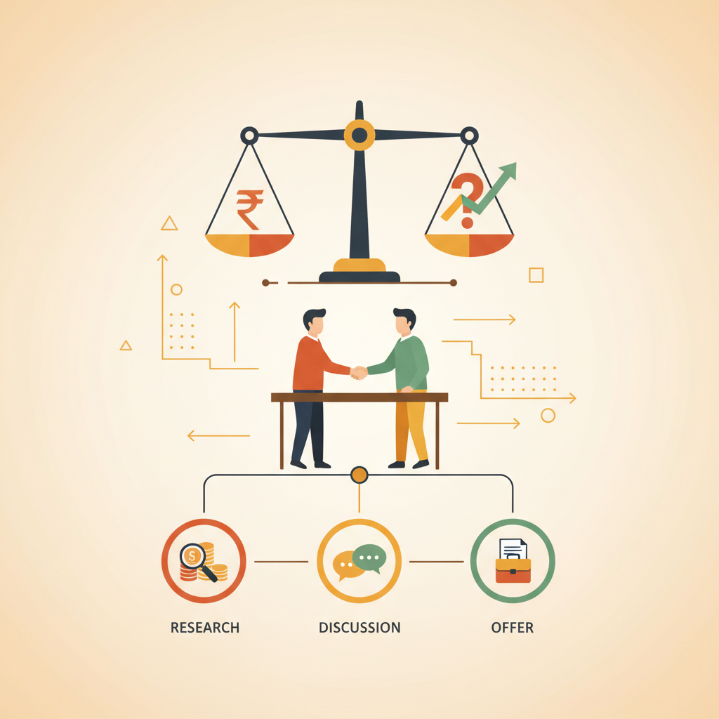 Here's an illustration for your blog post about salary negotiation in India: