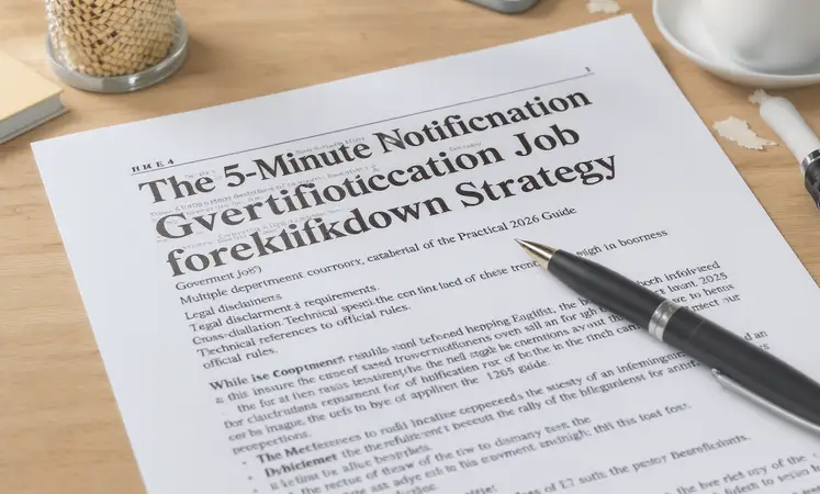 How to Read a Government Job Notification in 5 Minutes: A Practical 2026 Guide
