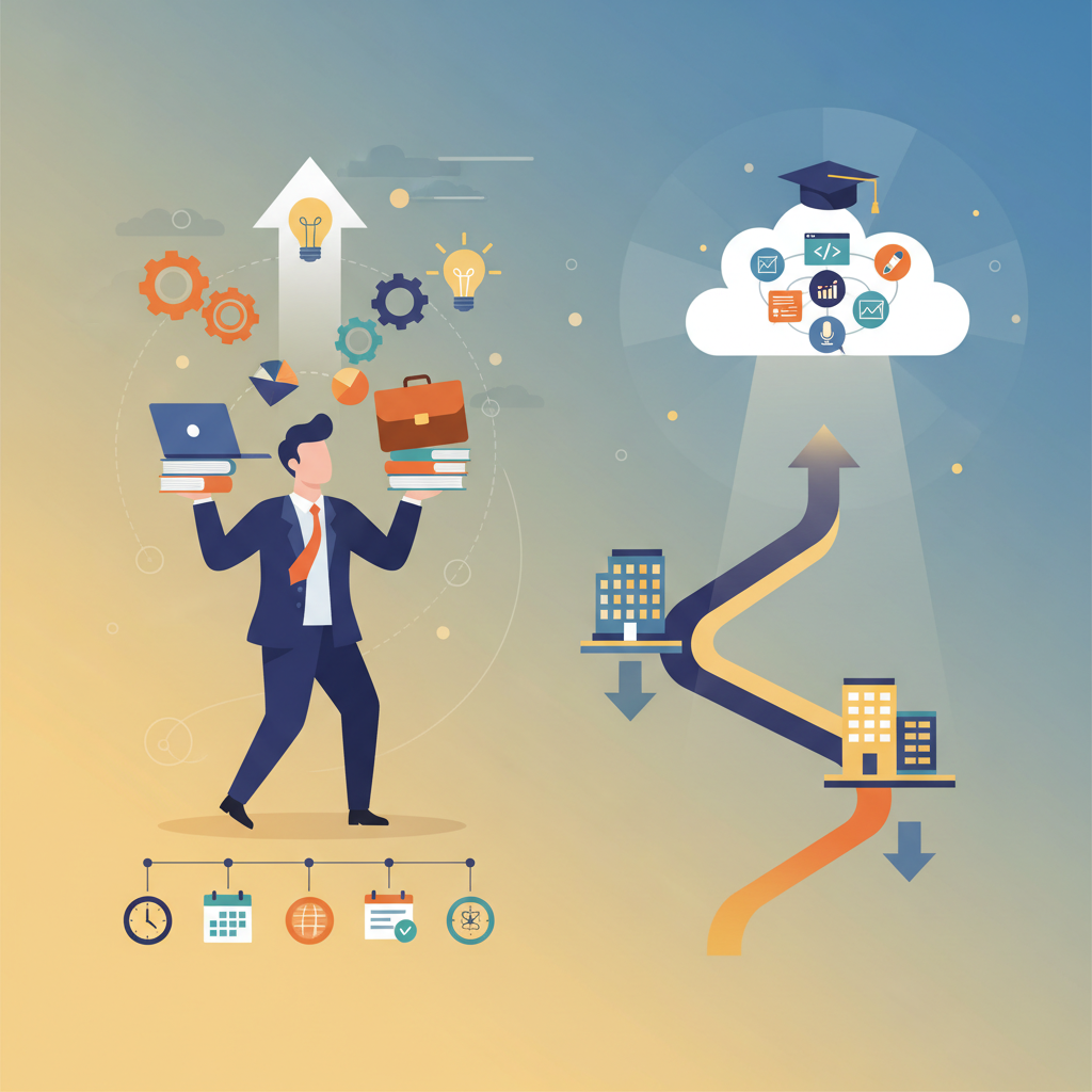 Here's an illustration to accompany the section on &amp;quot;How to Upskill While Doing a Full-Time…