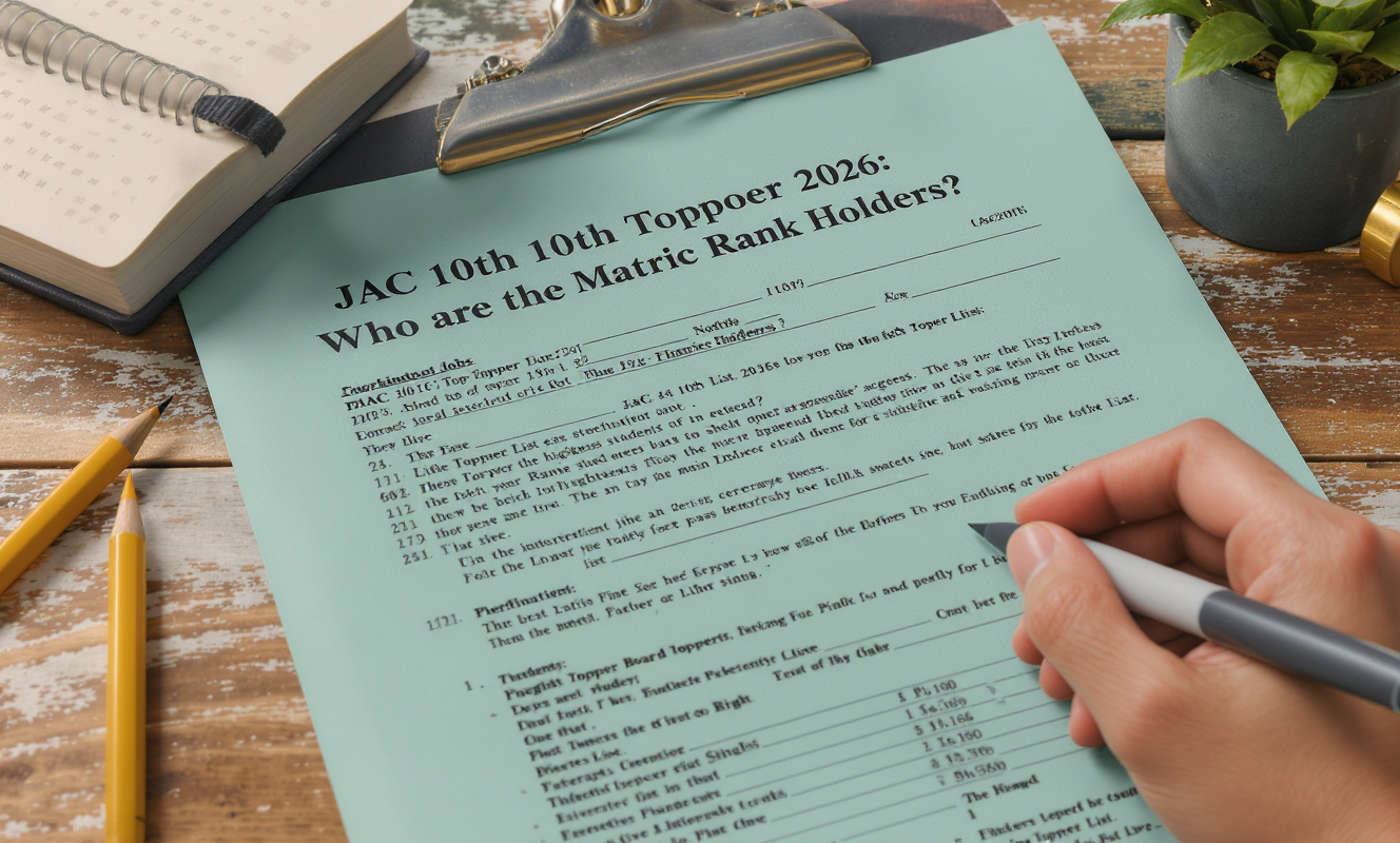 Jharkhand Board Topper List 2026: JAC Class 10th and 12th Merit List