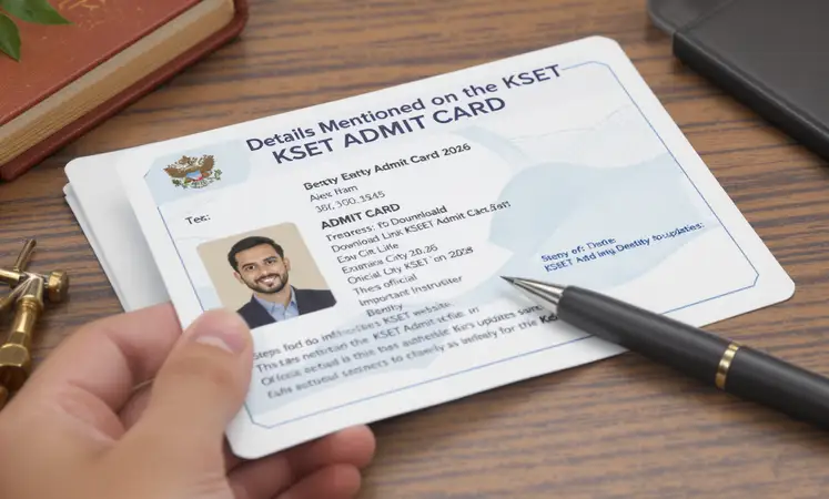 KSET Admit Card 2026: Download Link, Exam City Slip & Important Instructions