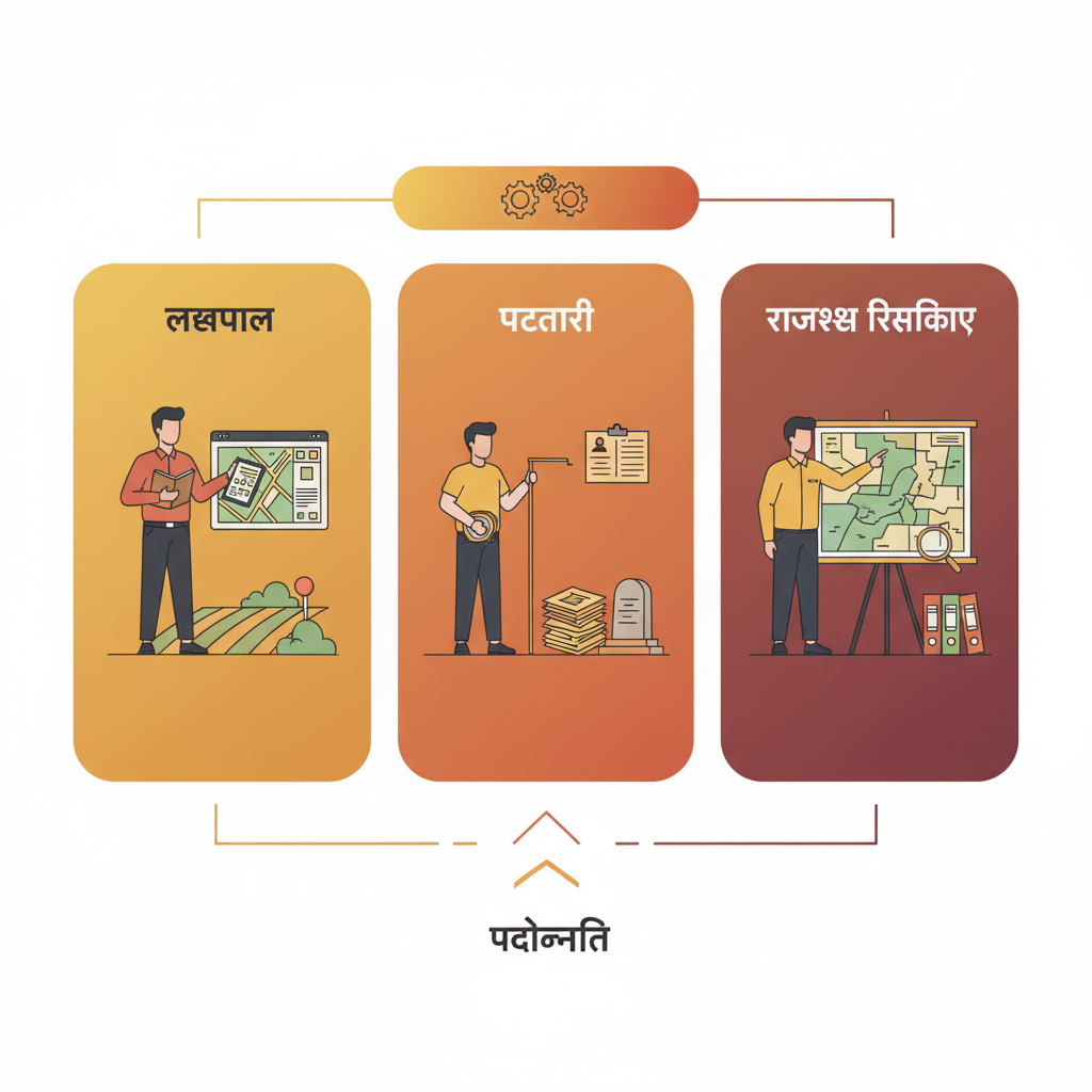 Here's an illustration for your blog post section about Lekhpal, Patwari, and Revenue Inspector…