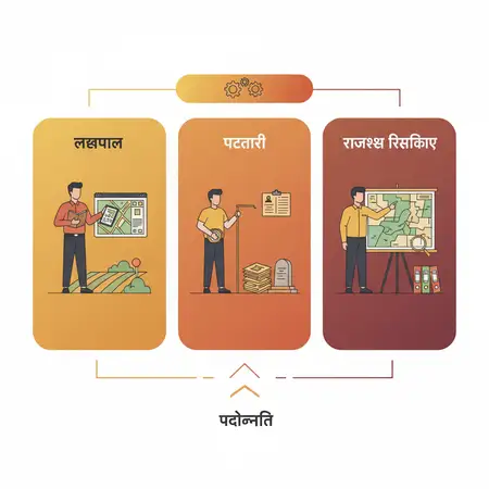 Here's an illustration for your blog post section about Lekhpal, Patwari, and Revenue Inspector…