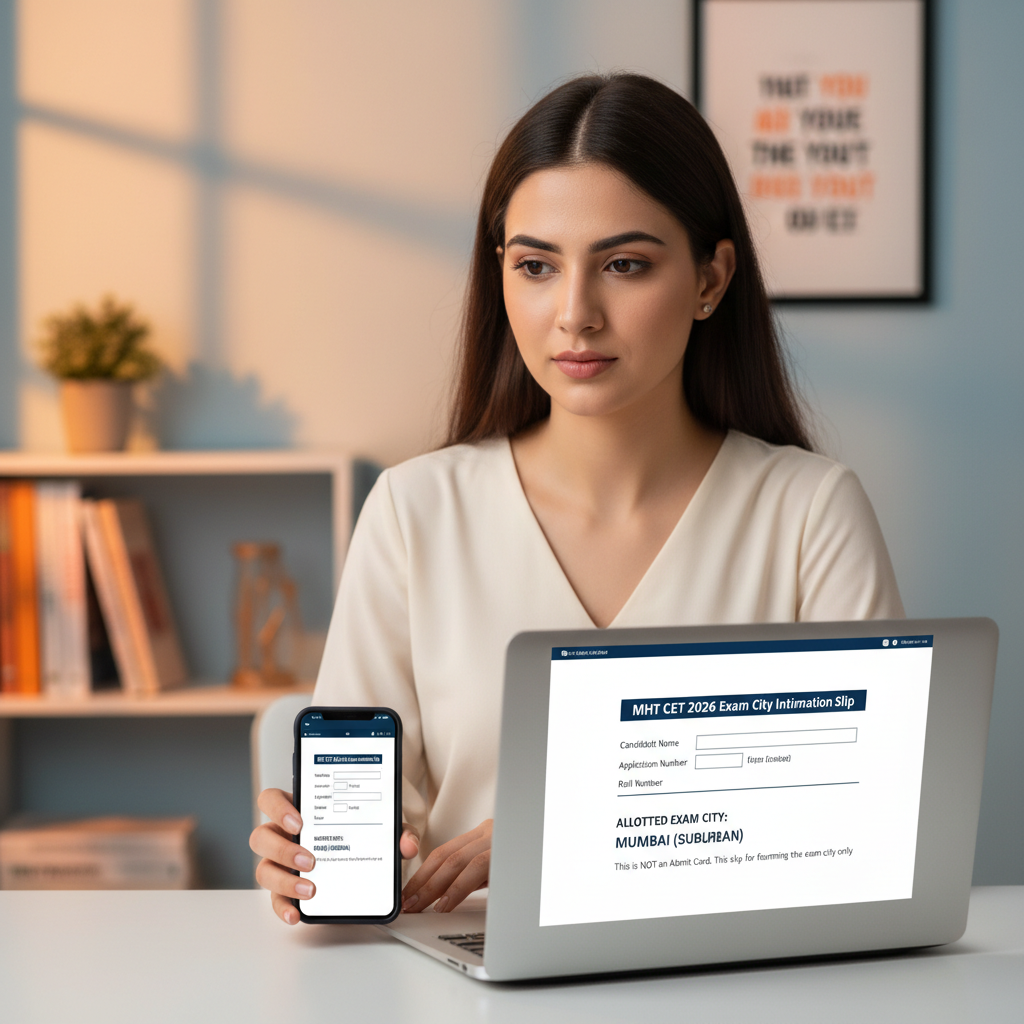 MHT CET 2026 Exam City Intimation Slip: Download Guide &amp;amp; Details