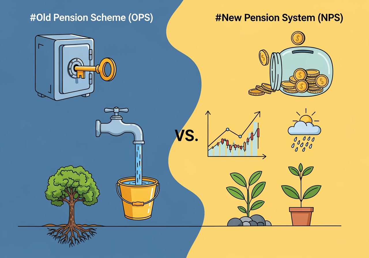 NPS vs OPS 2026 – पुरानी और नई पेंशन स्कीम में असली अंतर क्या है?