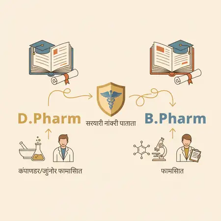 Here is a contextual editorial illustration for the "शैक्षणिक योग्यता" section…