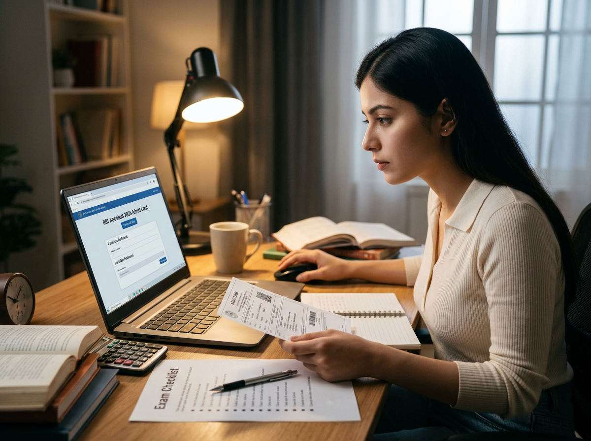 RBI Assistant 2026 Admit Card: Download Steps, Timings &amp;amp; Exam Checklist
